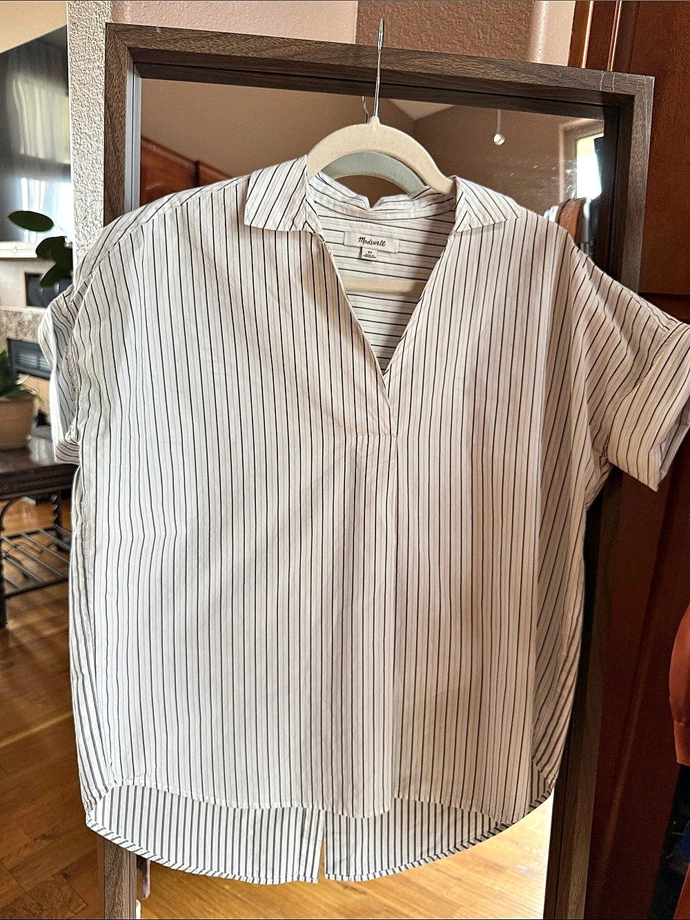 Madewell Button-Back Stripes oversized top